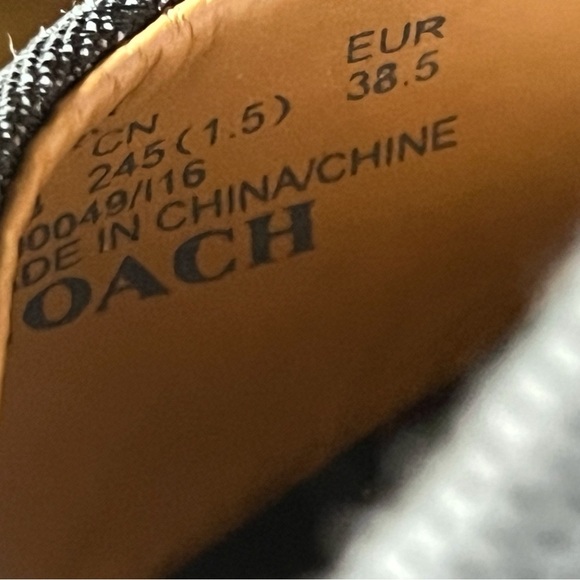 NEW! Coach Black and Gray Patterned Wedges - Picture 5 of 6